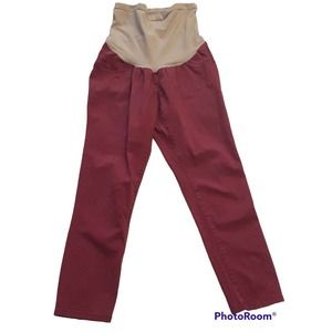 Vintage Motherhood Maternity Secret Belly Pants Size Small Petite Light Wash Red
